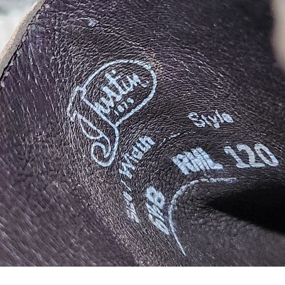 Justin REBA western cowboy boots size 6.5 low ankle booties‎ brown leather - Picture 9 of 10